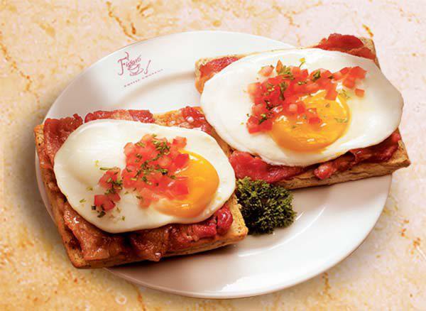 Honey-Glazed Bacon And Eggs