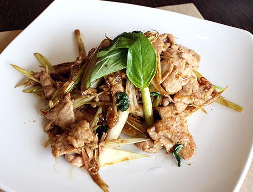 Wok-Fry, Tender Pork, Lemongrass, Basil