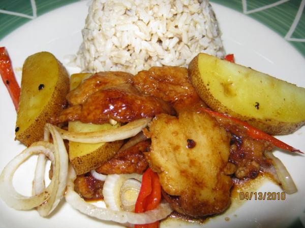 Vege Steak With Potato And Onion