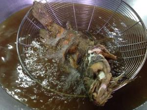 Deep fried Lapu Lapu (grouper)