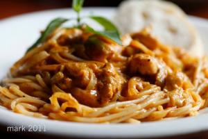 McCoy's chicken and red curry sauce