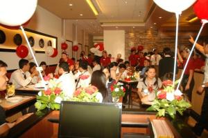dining area in center view