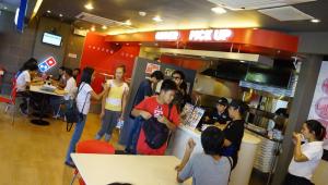 dominos counter area
