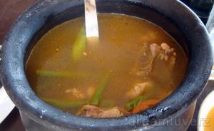 sinampalukang manok in a pot
