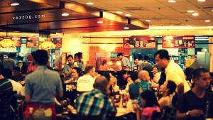 dining near the counter