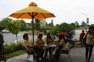 outside dining area