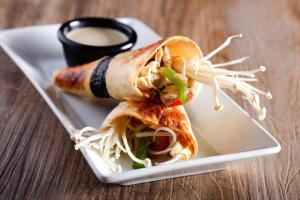 Asian Chicken or Steak Wrap