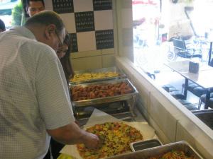 serving food area