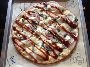 Grilled Chicken, Sliced Red Onion, Cilantro, Mozzarella, Gorgonzola, BBQ Sauce