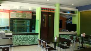 counter and dining area