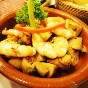 mushroom and Gambas ala Jillo