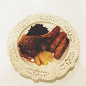 Roast Duck Leg in Orange Sauce