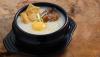 hot rice soup with beef tenderness